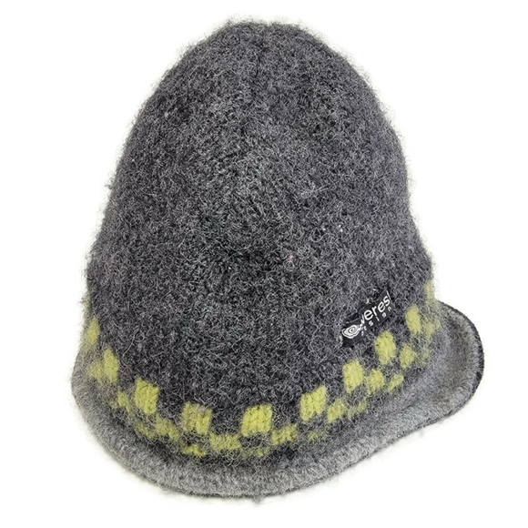 EVEREST DESIGNS Hat Knit 100% Wool Fleece Lined Beanie Cap Made in Nepal Gray - Picture 4 of 10